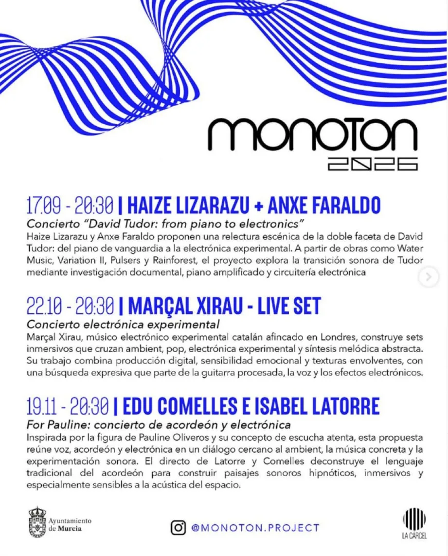 Cartel de Concierto: David Tudor: From Piano to Electronics