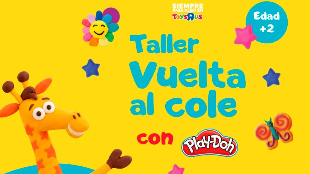 Cartel de Taller Vuelta al cole con Play-Doh