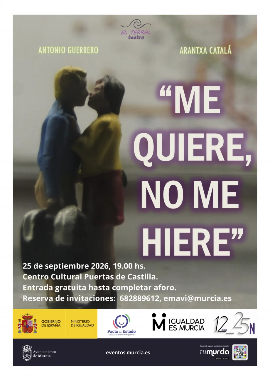 Cartel de Teatro: Me quiere, no me hiere
