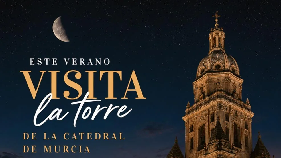 Cartel de Visita nocturna a la torre de la Catedral de Murcia